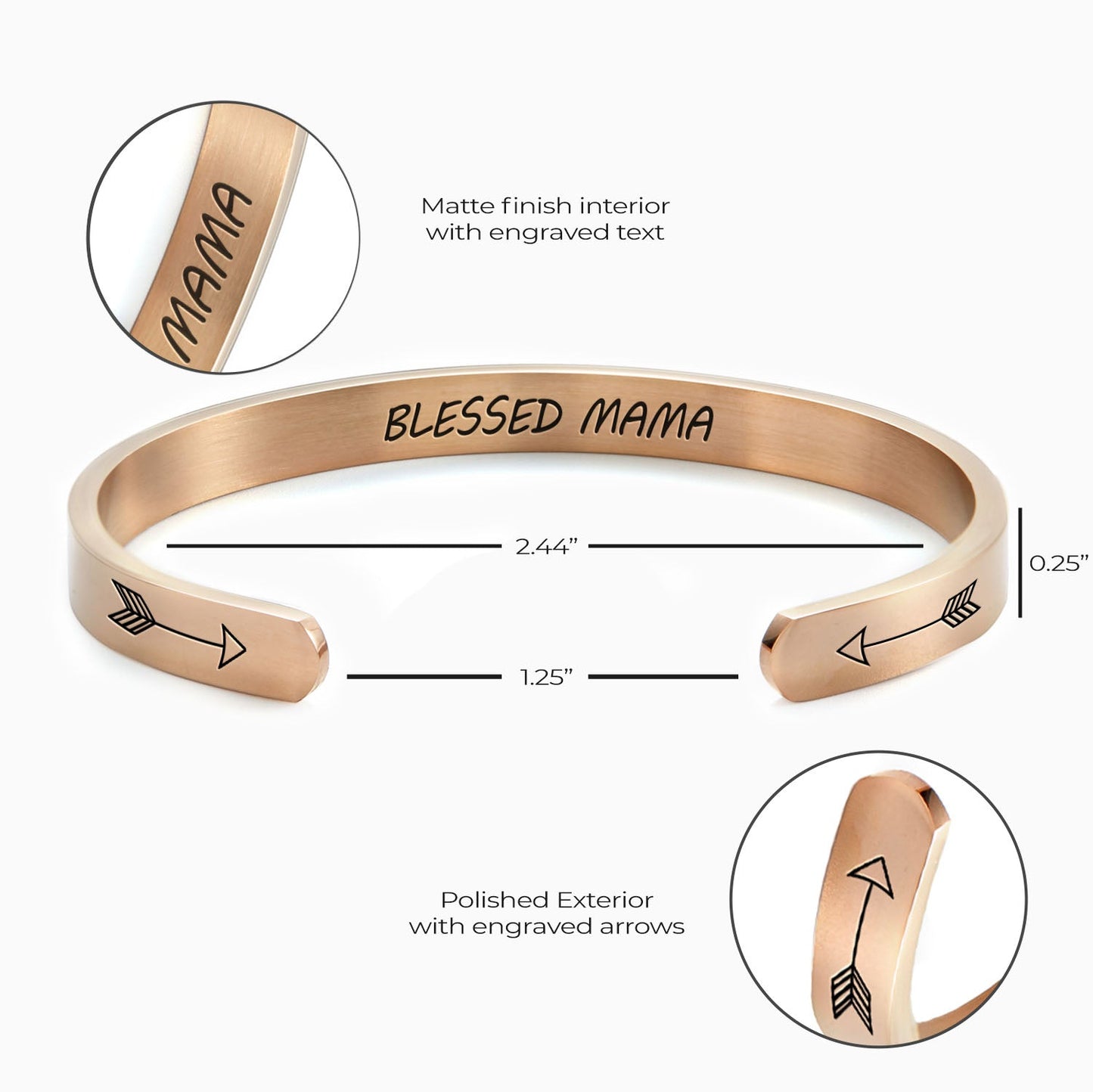 Blessed Mama Cuff Bracelet