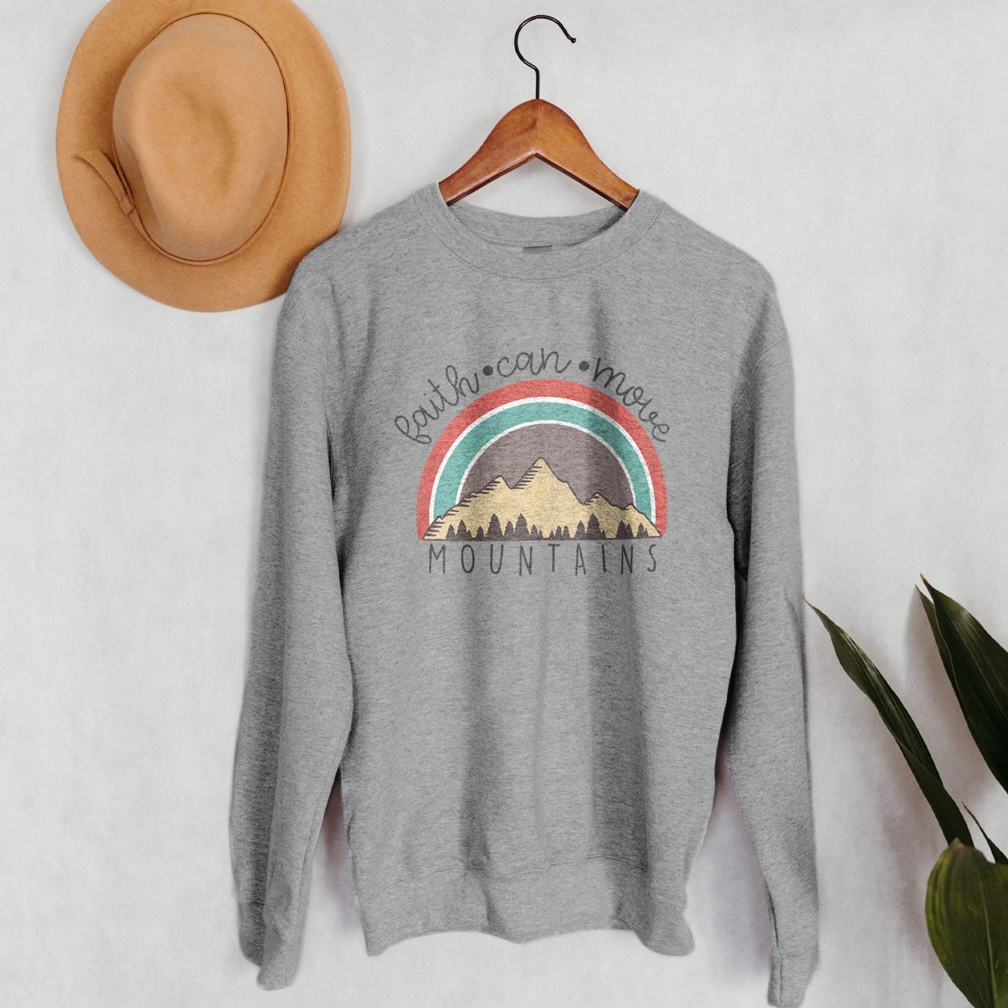 Faith Can Move Mountains Badge Sweatshirt