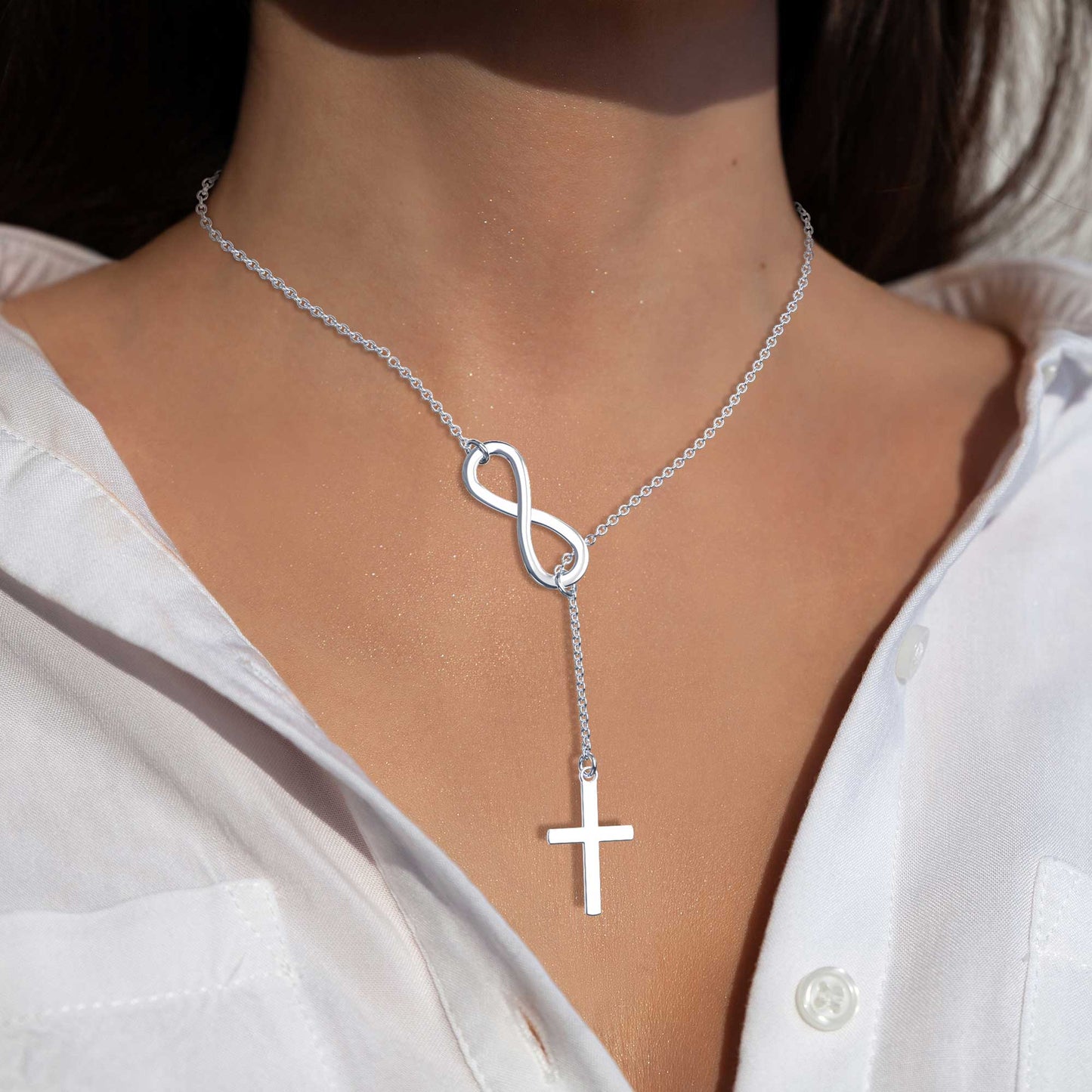 Cross and Infinity Necklace