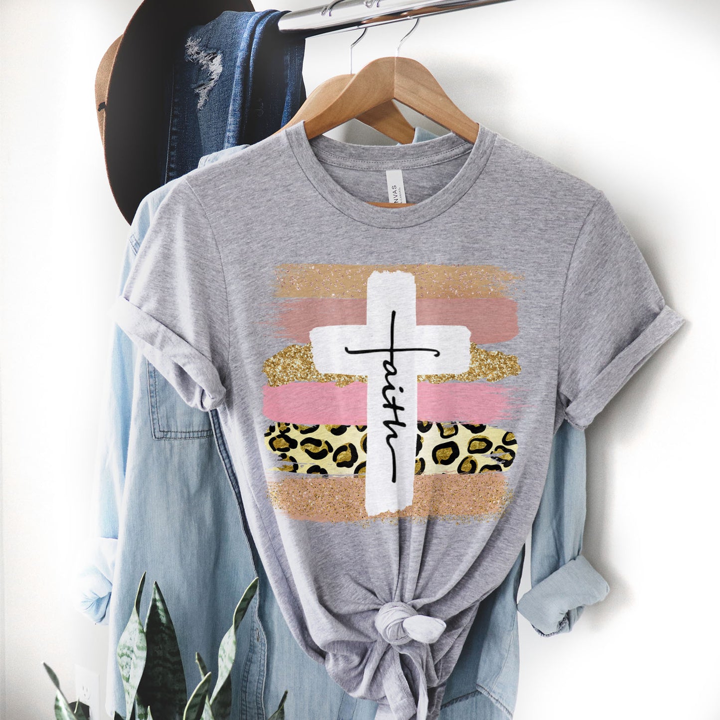Faith Cross Paint Swipe Tee