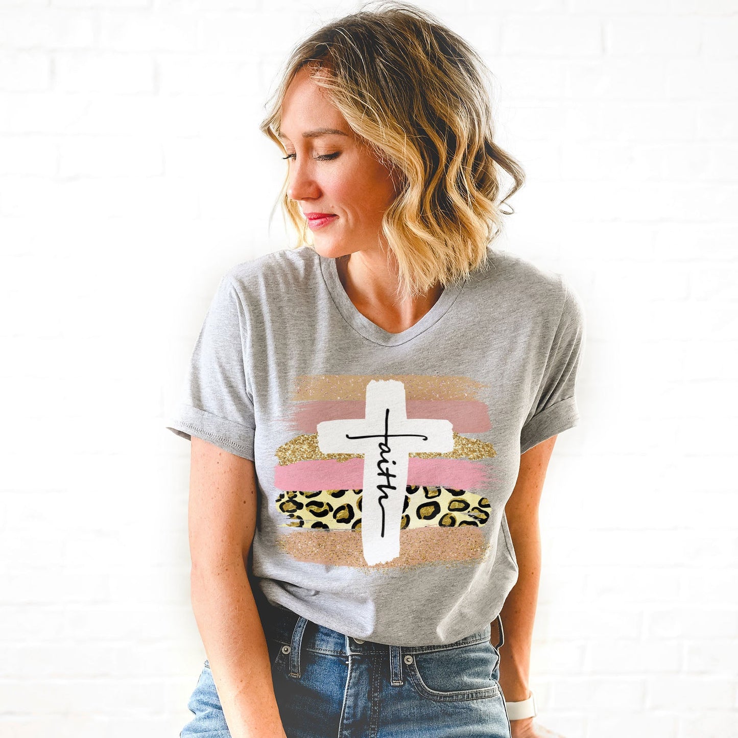 Faith Cross Paint Swipe Tee