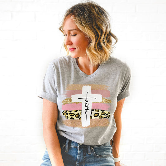 Faith Cross Paint Swipe Tee