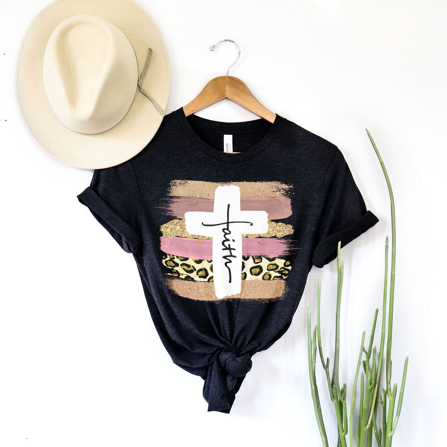 Faith Cross Paint Swipe Tee