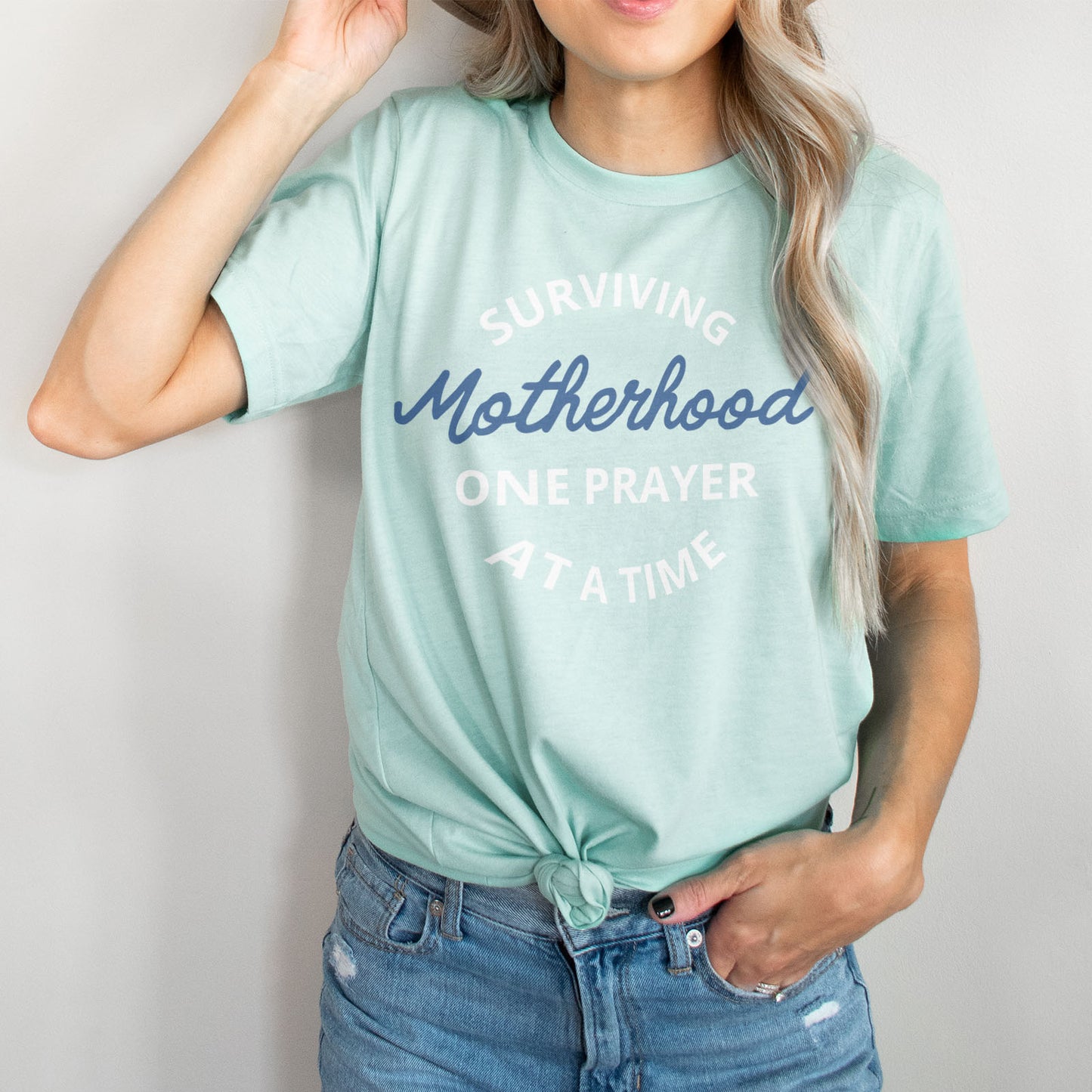 Surviving Motherhood One Prayer At A Time Tee
