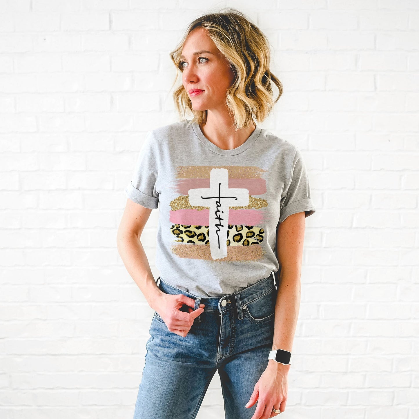 Faith Cross Paint Swipe Tee