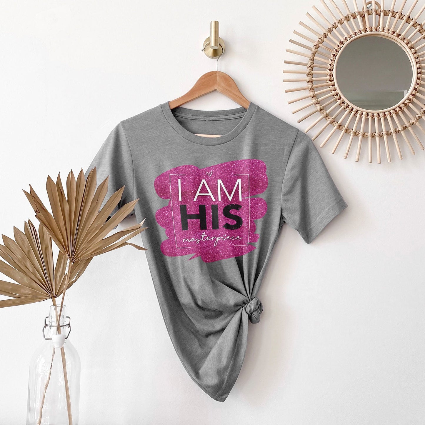 I Am His Masterpiece Pink Dazzler Tee