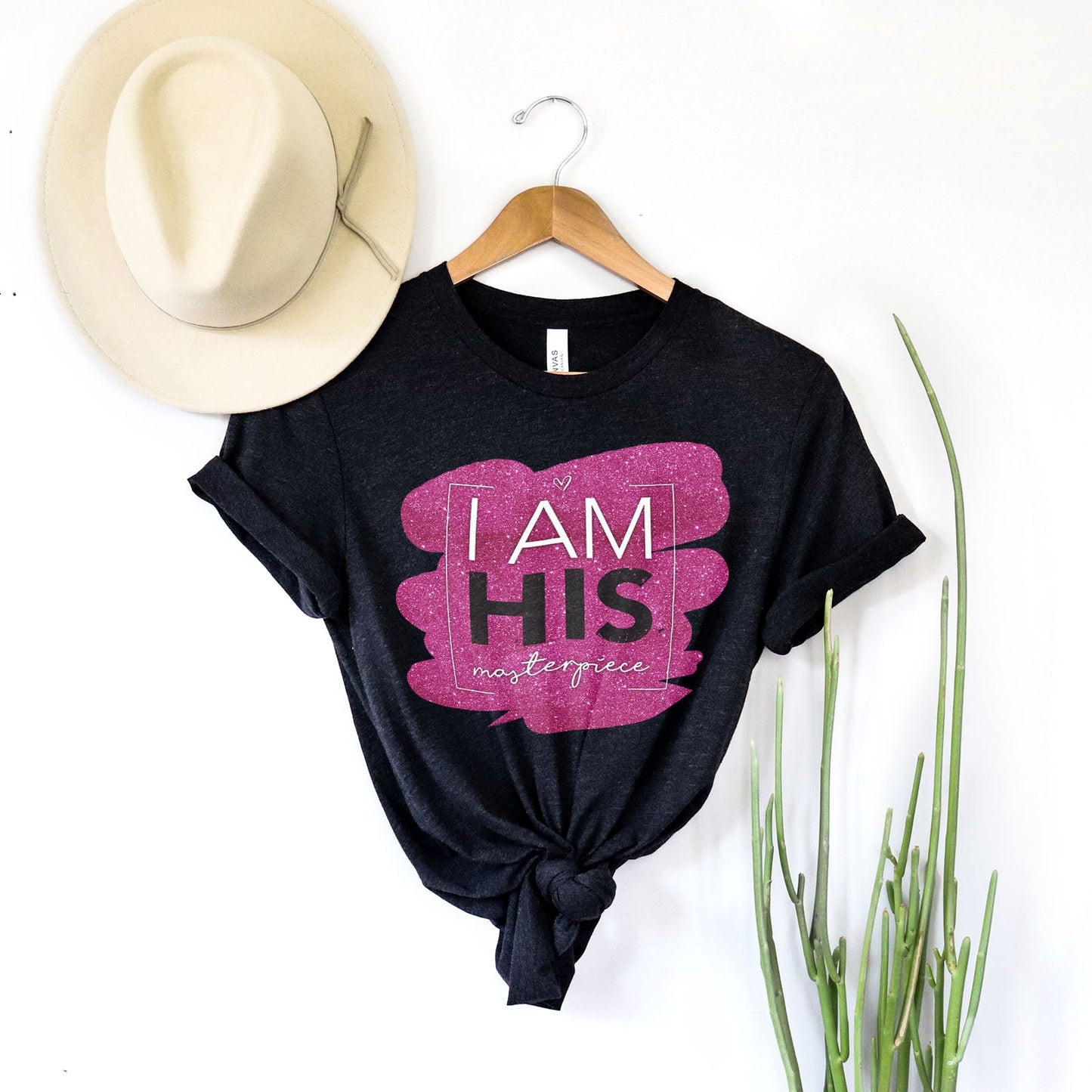 I Am His Masterpiece Pink Dazzler Tee