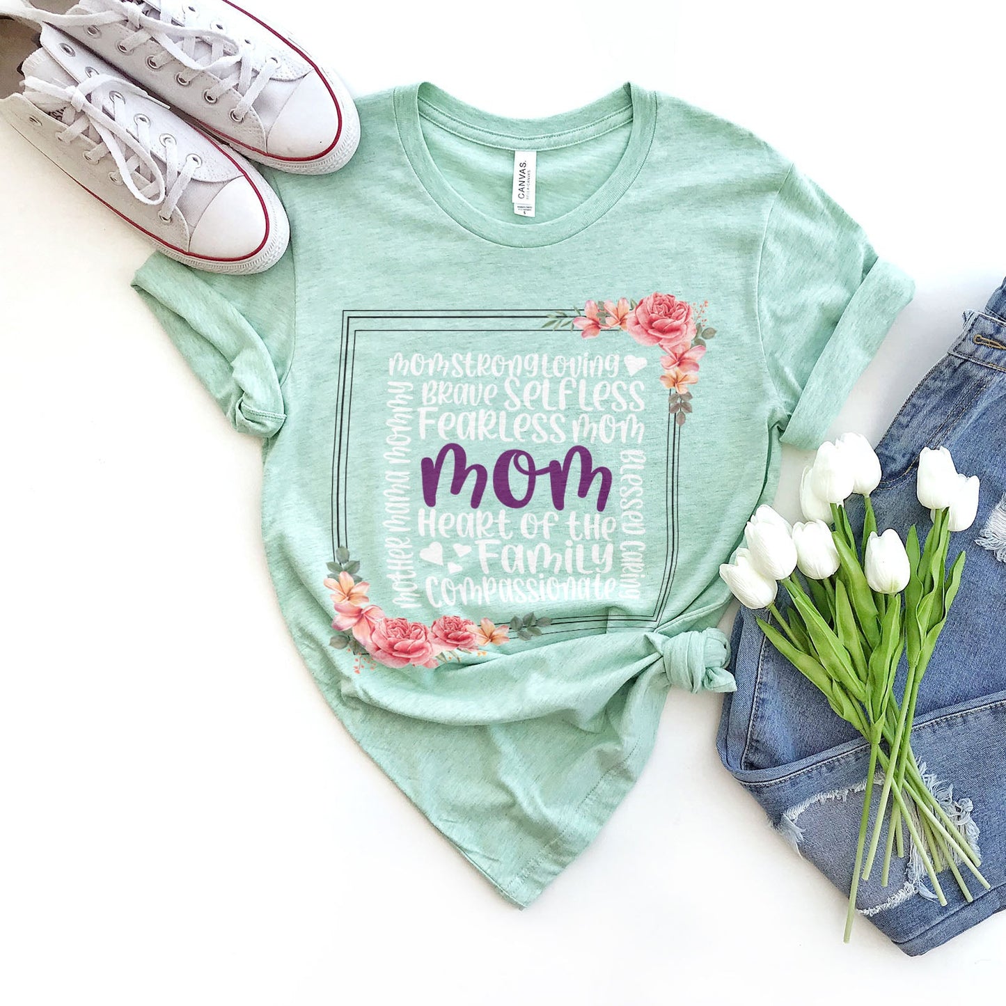 Mom Heart Of The Family Tee