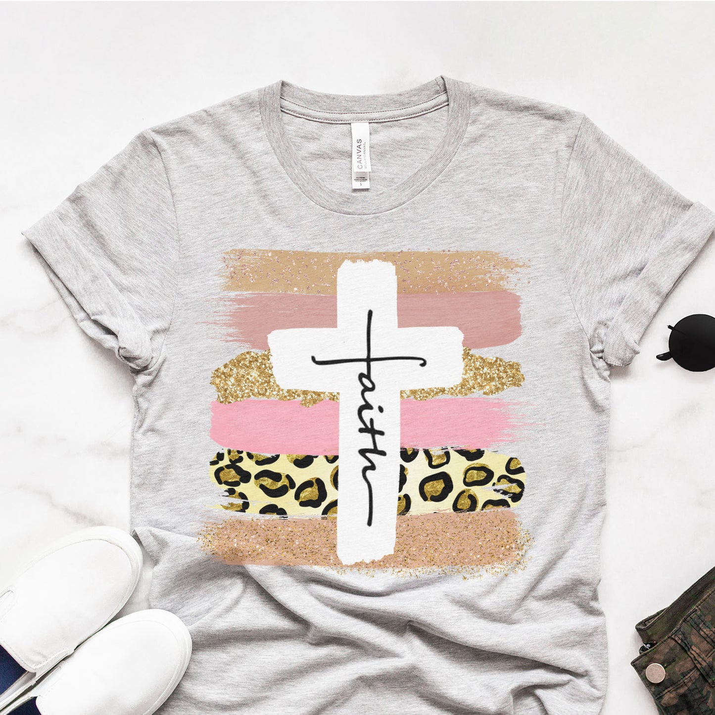 Faith Cross Paint Swipe Tee