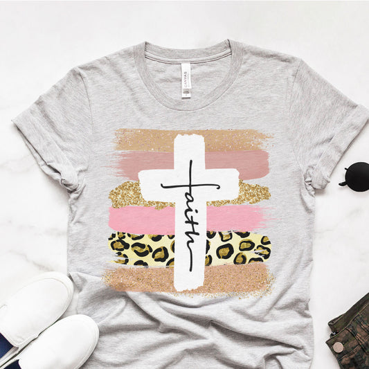 Faith Cross Paint Swipe Tee