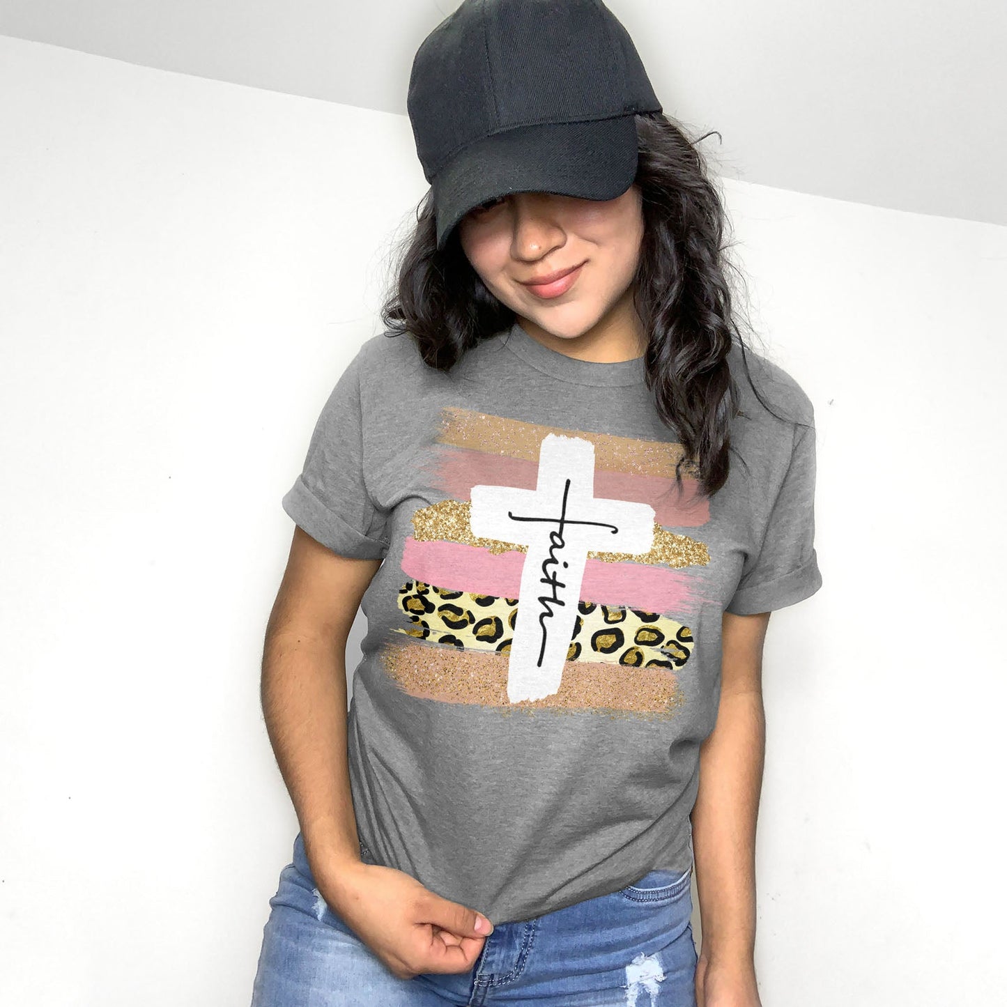 Faith Cross Paint Swipe Tee
