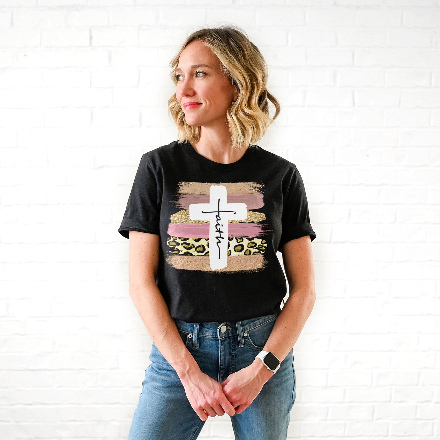 Faith Cross Paint Swipe Tee