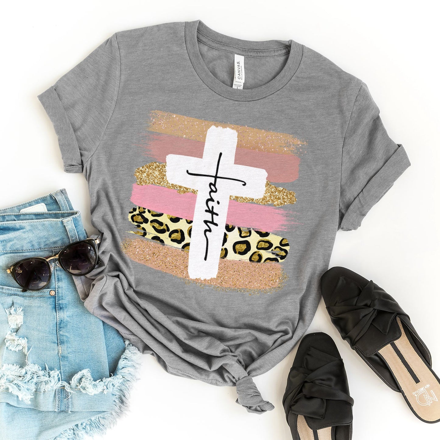 Faith Cross Paint Swipe Tee