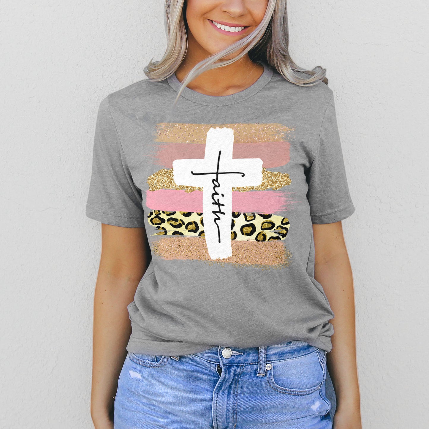 Faith Cross Paint Swipe Tee