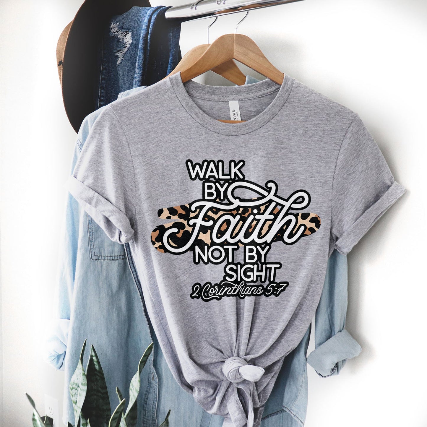 Walk By Faith Leopard Tee