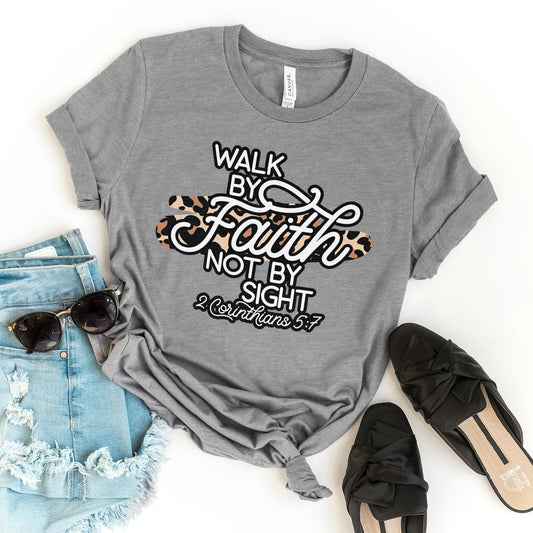 Walk By Faith Leopard Tee