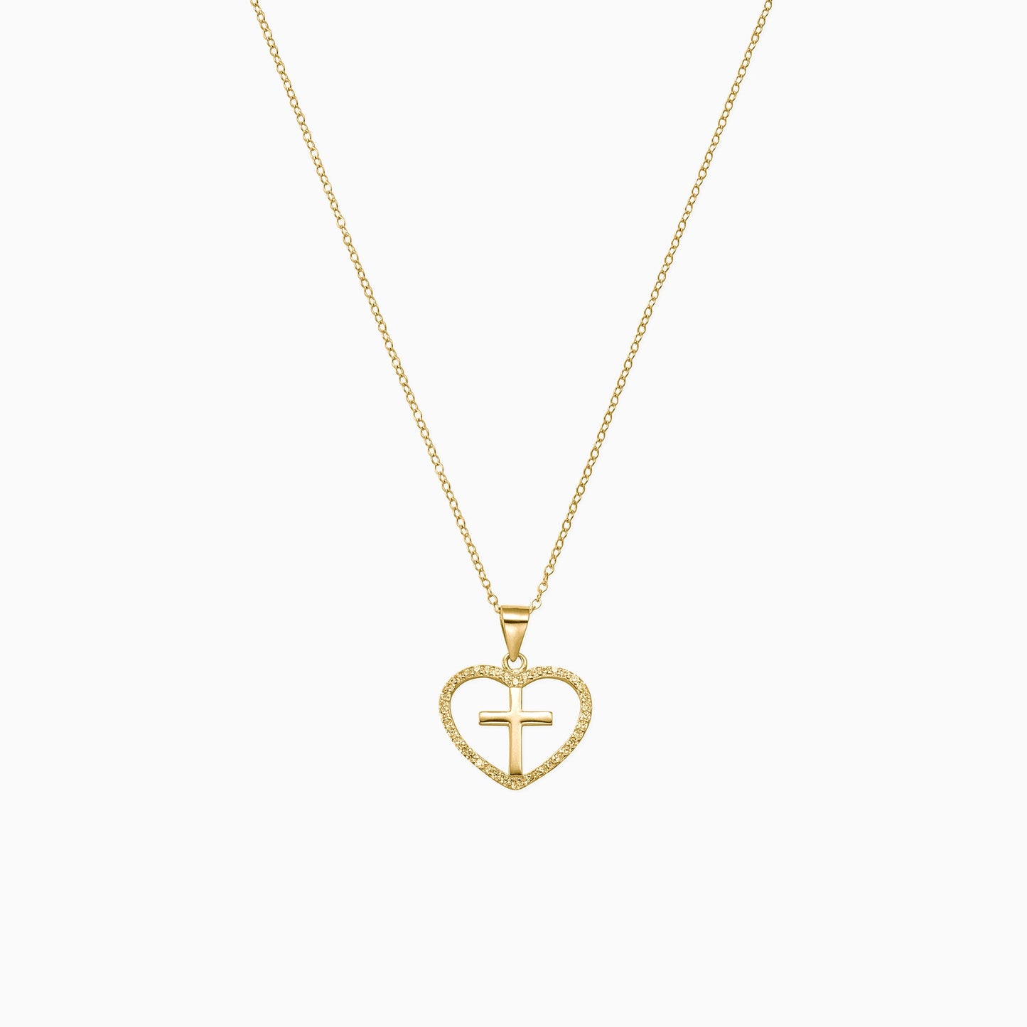 Cross Heart Pendant Necklace