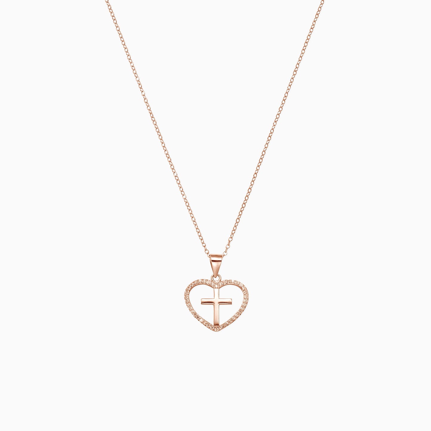 Cross Heart Pendant Necklace