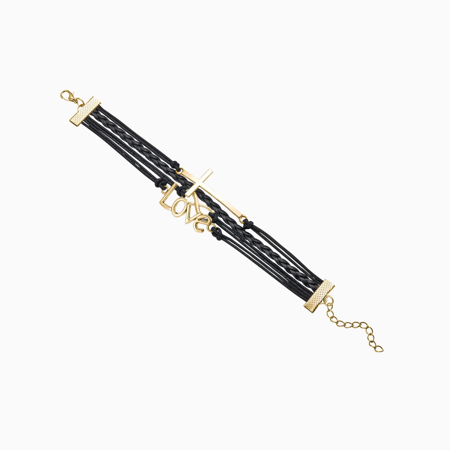 Love and Infinity Cross Charm Bracelet