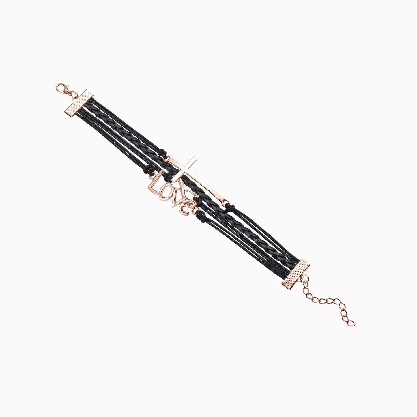 Love and Infinity Cross Charm Bracelet