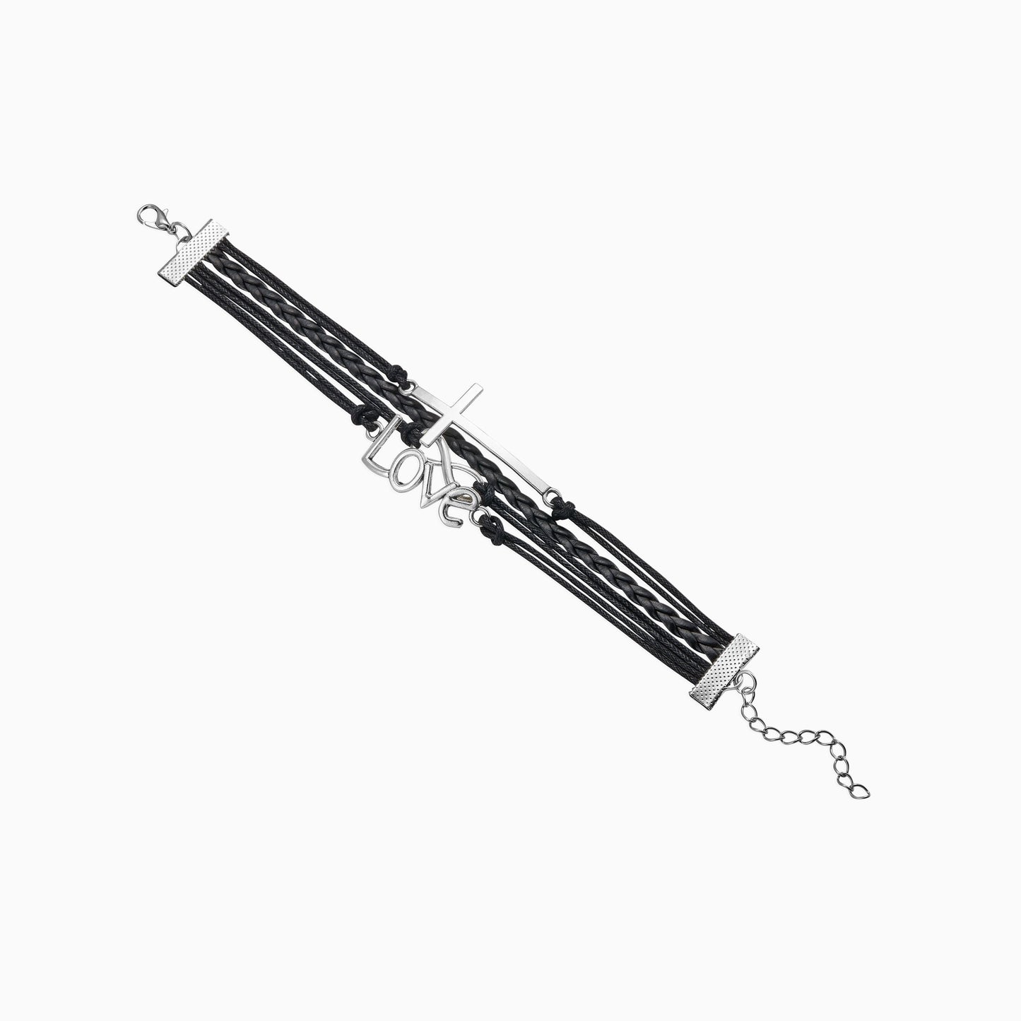 Love and Infinity Cross Charm Bracelet