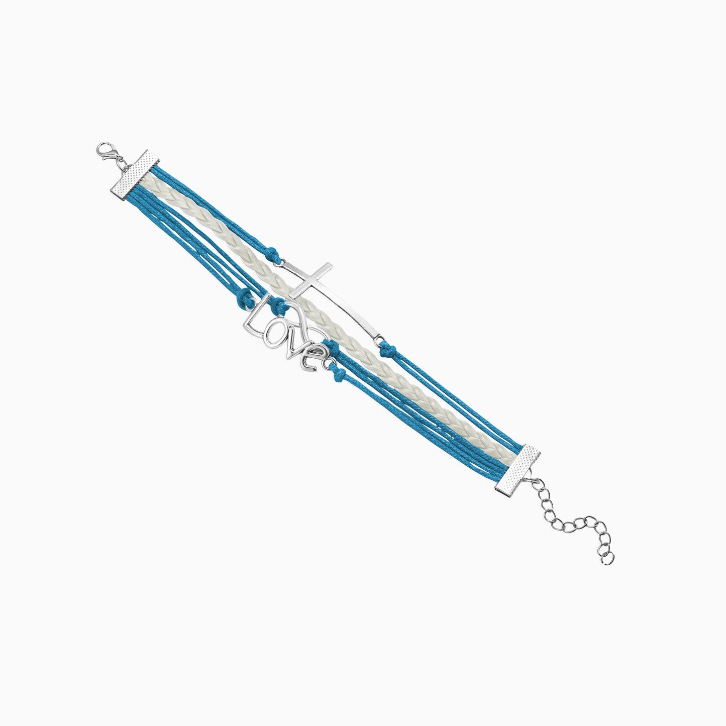 Love and Infinity Cross Charm Bracelet