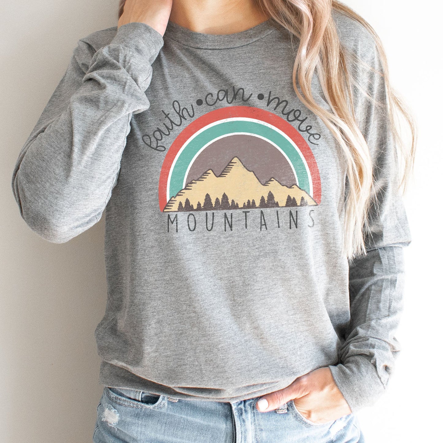 Faith Can Move Mountains Badge Long Sleeve