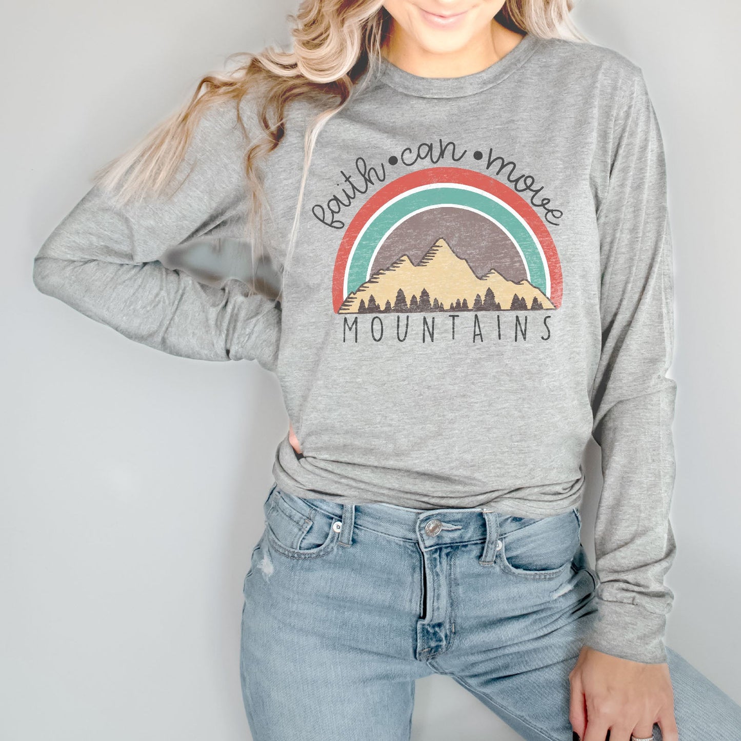 Faith Can Move Mountains Badge Long Sleeve
