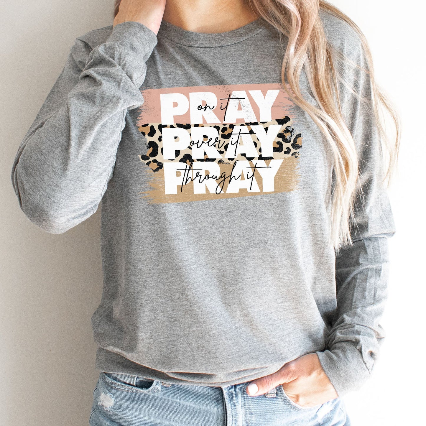 Pray on It Leopard Long Sleeve