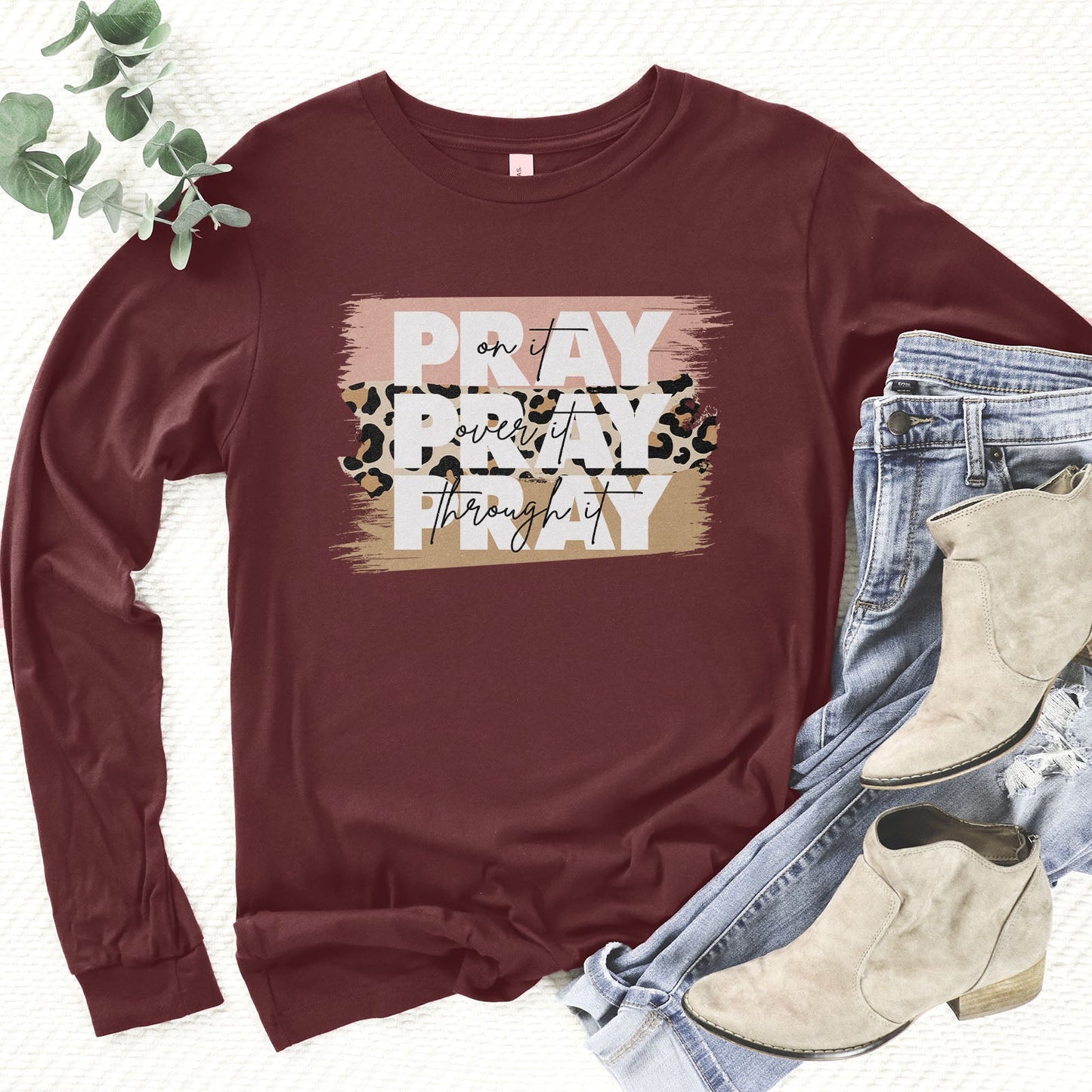 Pray on It Leopard Long Sleeve