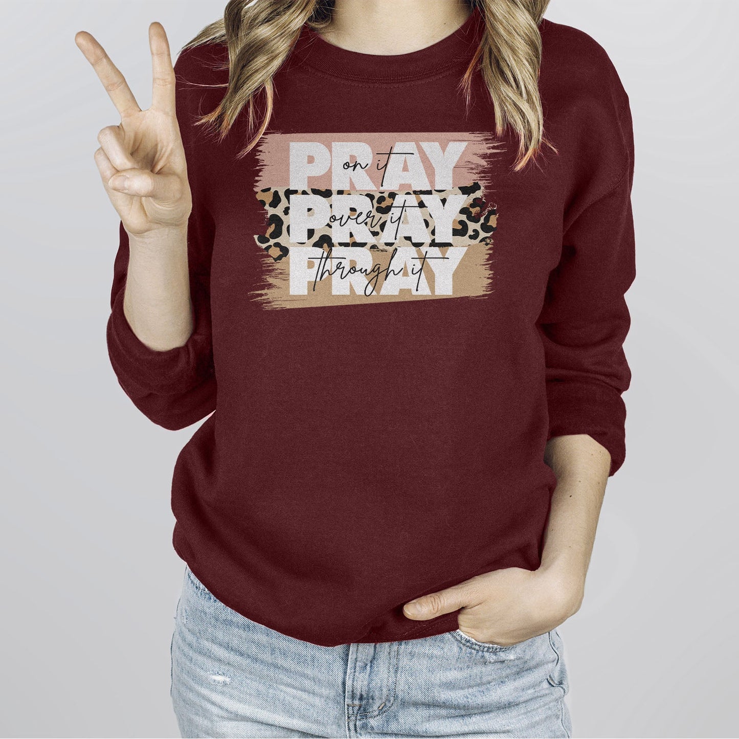 Pray on It Leopard Long Sleeve