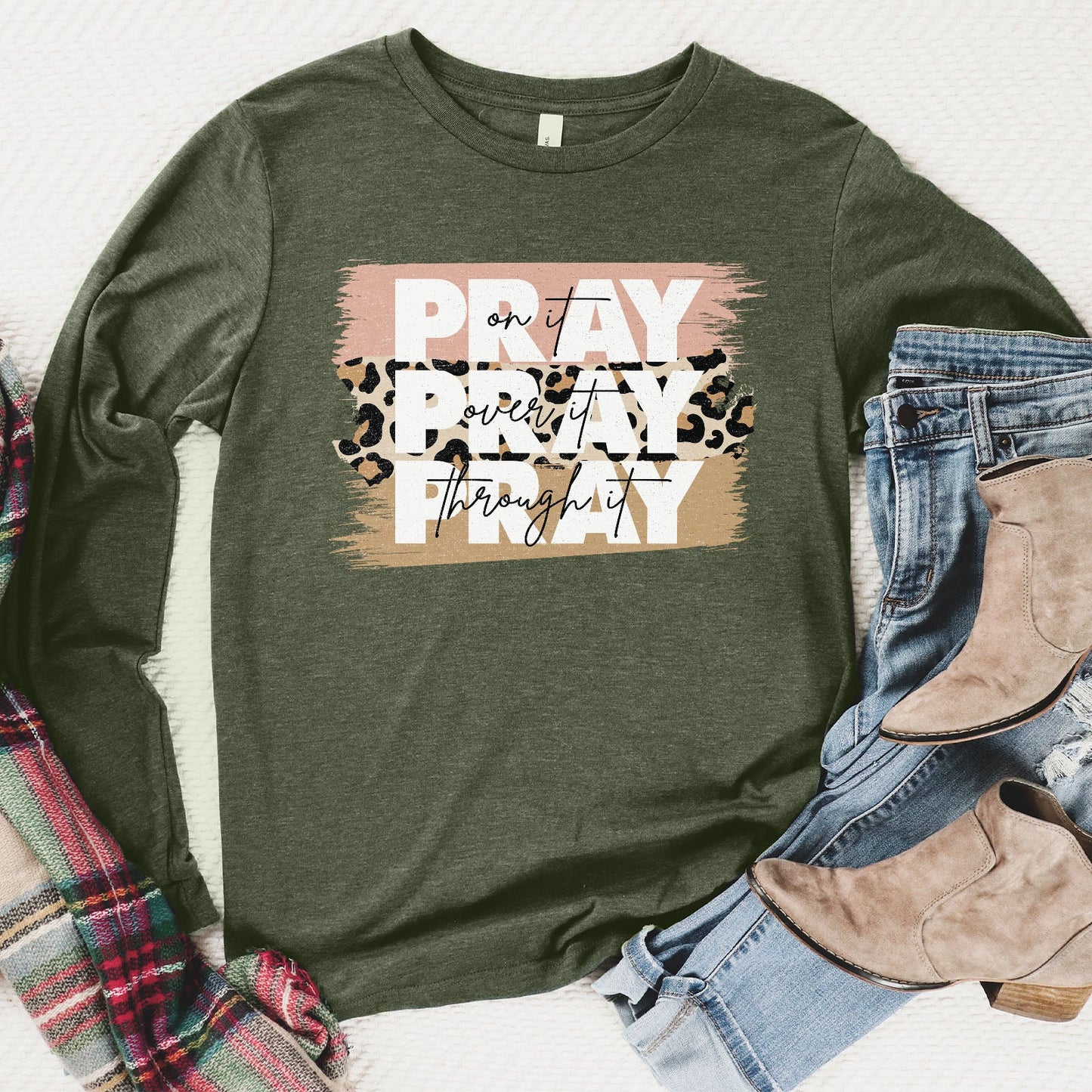 Pray on It Leopard Long Sleeve