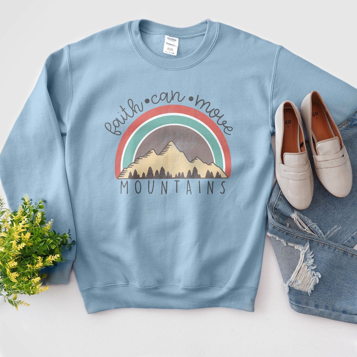 Faith Can Move Mountains Badge Sweatshirt