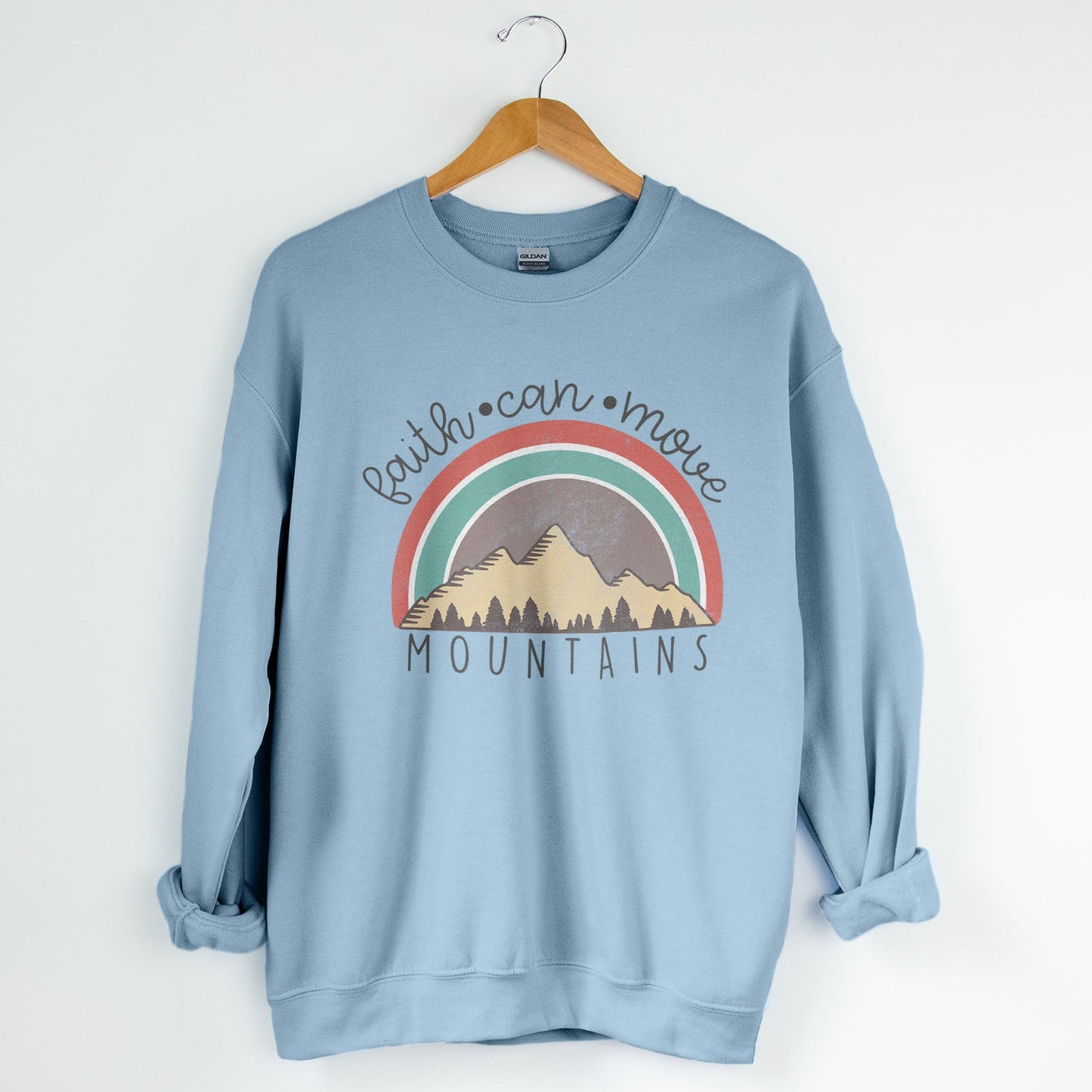 Faith Can Move Mountains Badge Sweatshirt