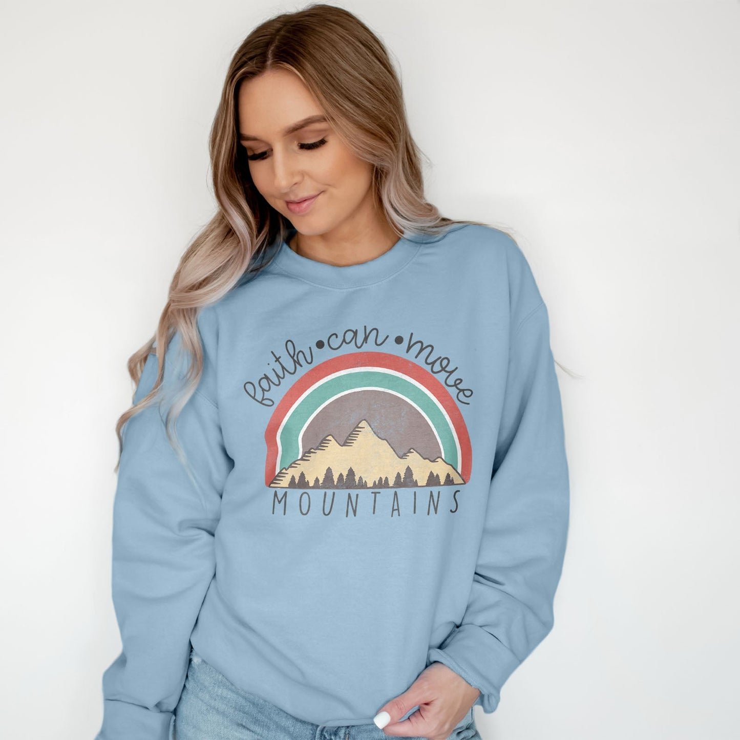 Faith Can Move Mountains Badge Sweatshirt