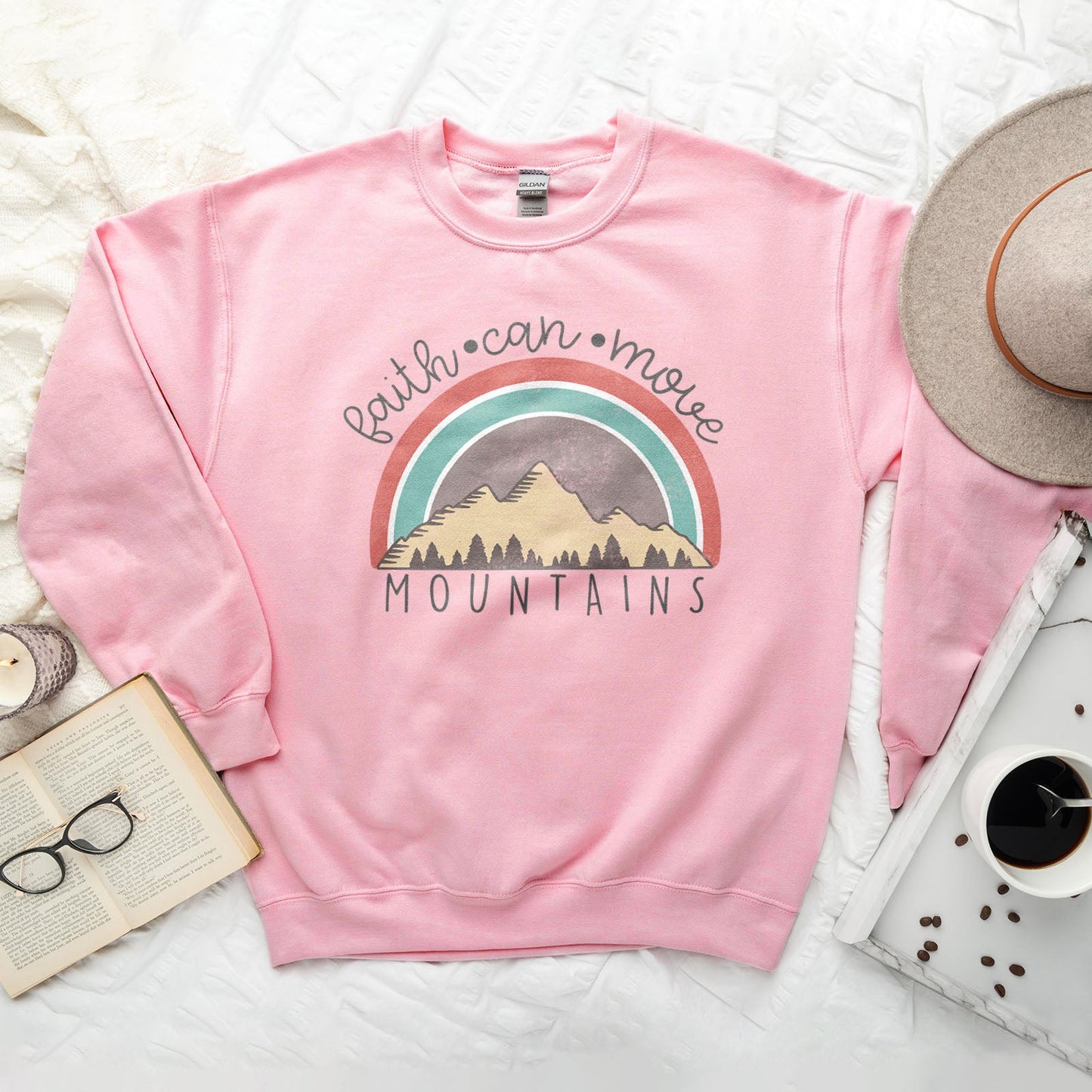 Faith Can Move Mountains Badge Sweatshirt