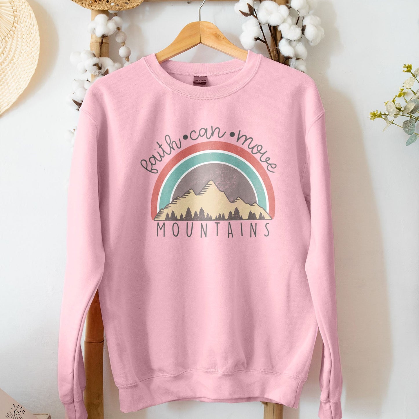 Faith Can Move Mountains Badge Sweatshirt
