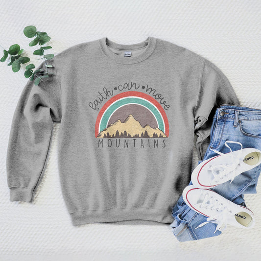 Faith Can Move Mountains Badge Sweatshirt