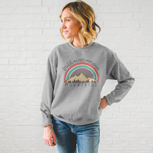 Faith Can Move Mountains Badge Sweatshirt