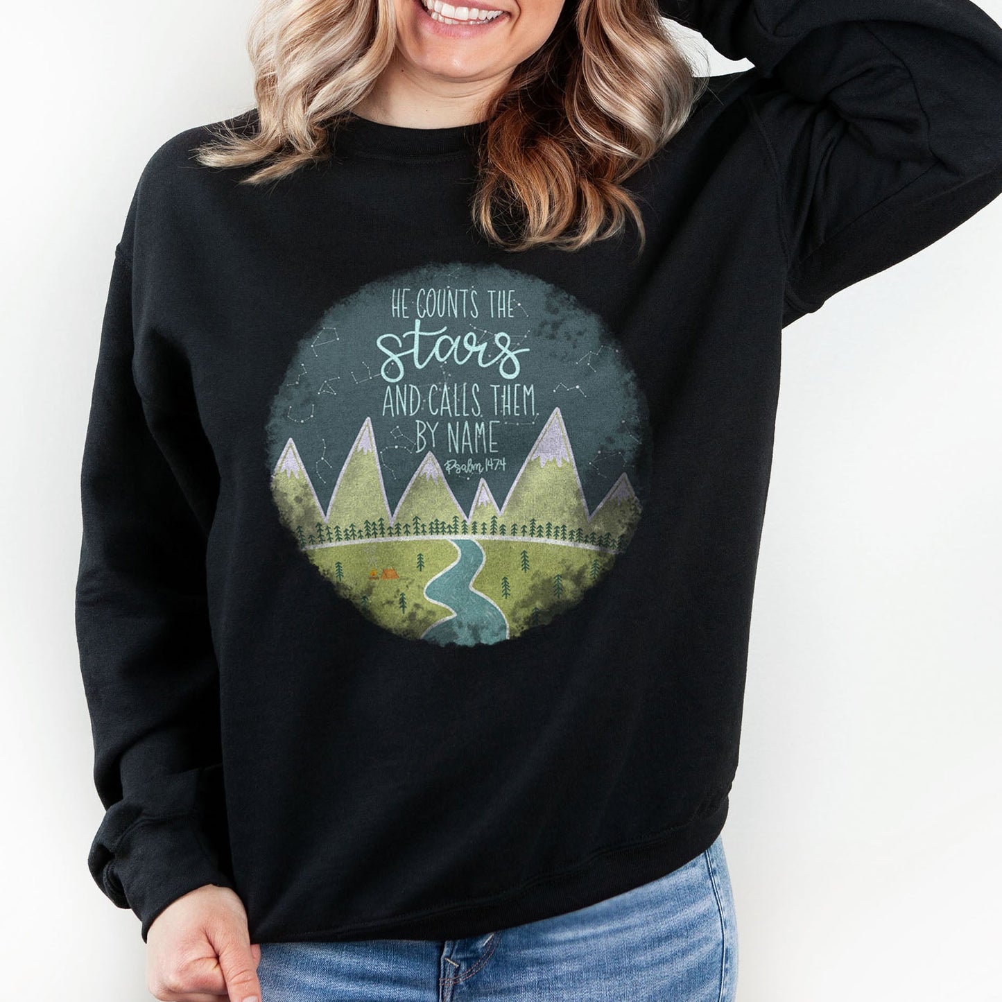 Psalm 147:4 Sweatshirt