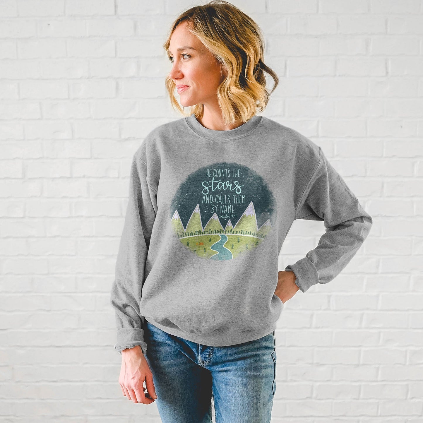 Psalm 147:4 Sweatshirt