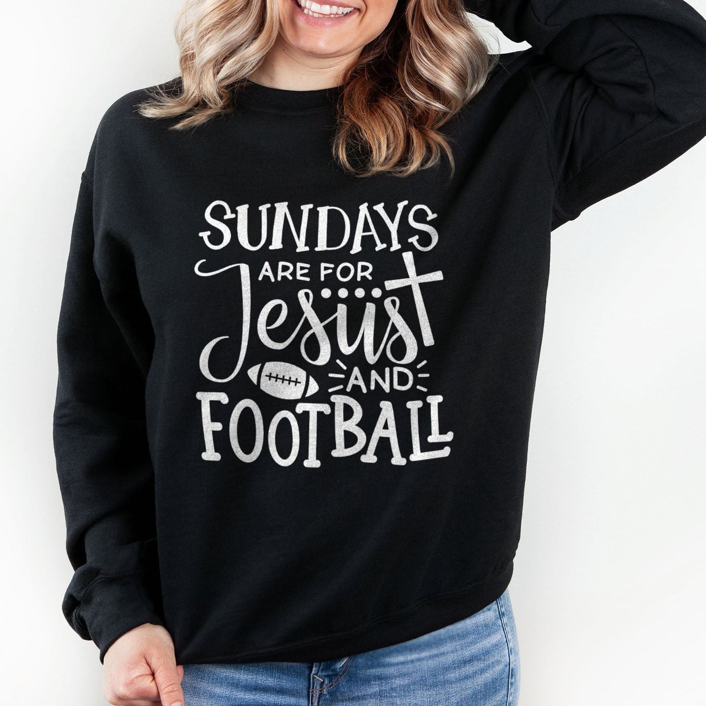 Football And Jesus Sweatshirt