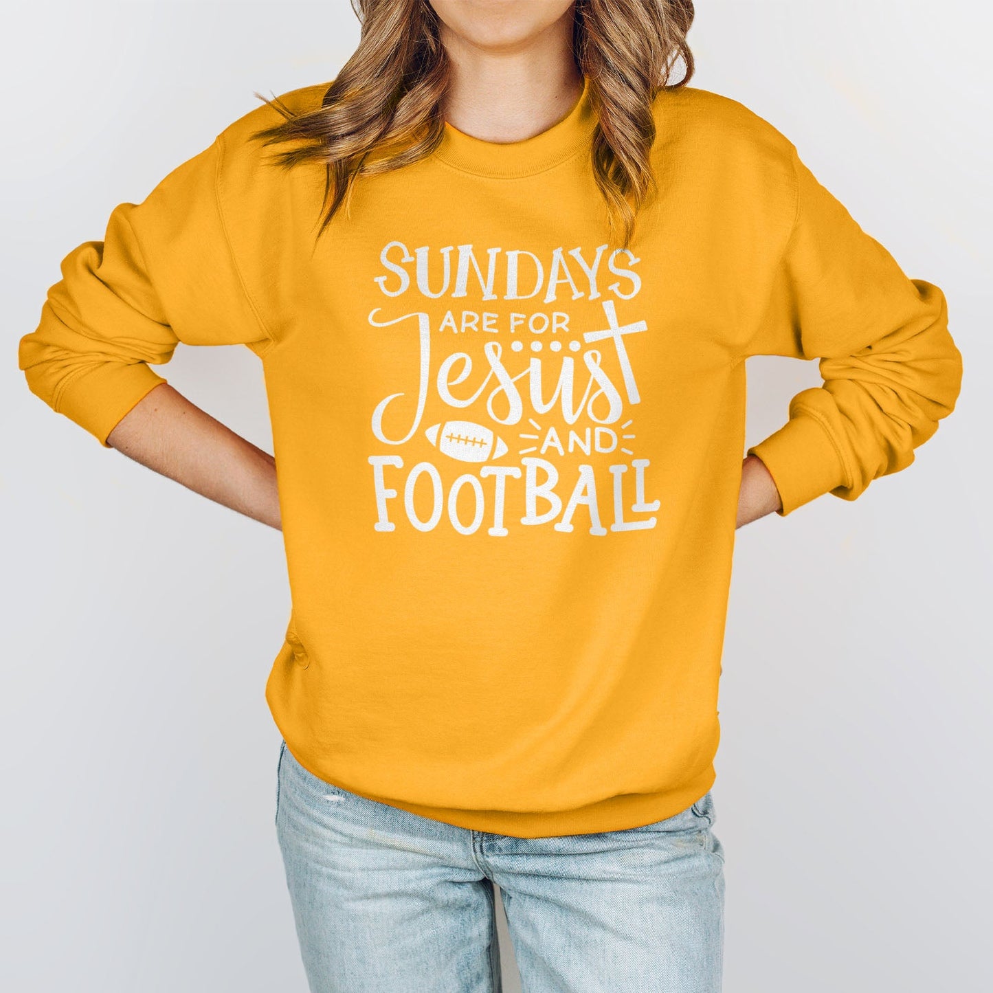 Football And Jesus Sweatshirt