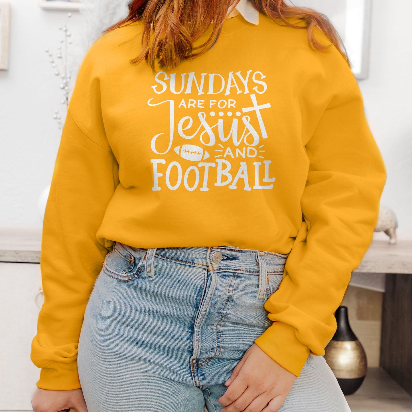 Football And Jesus Sweatshirt