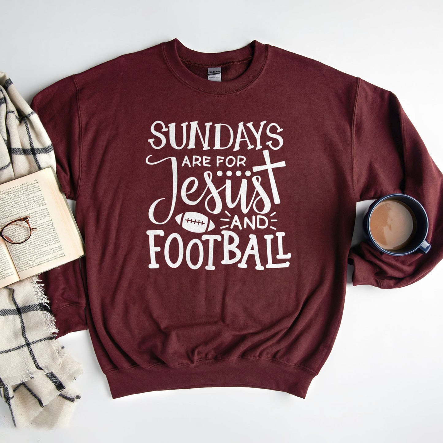 Football And Jesus Sweatshirt