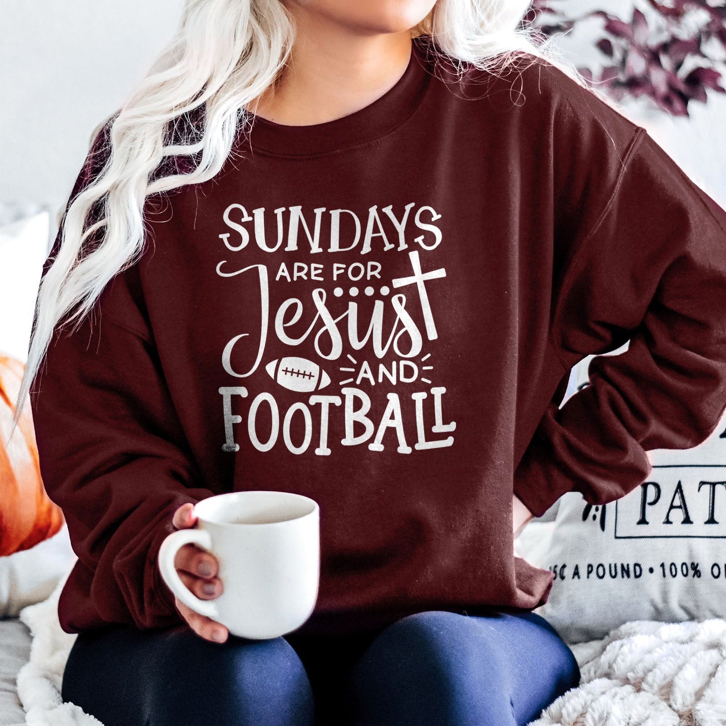 Football And Jesus Sweatshirt