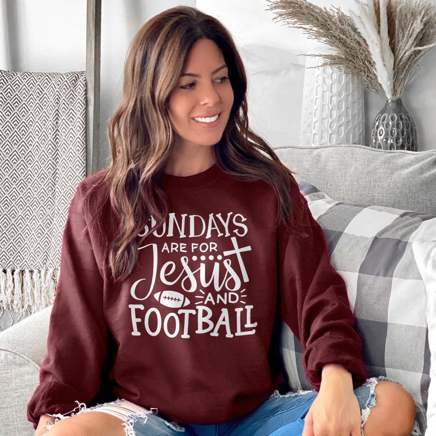 Football And Jesus Sweatshirt