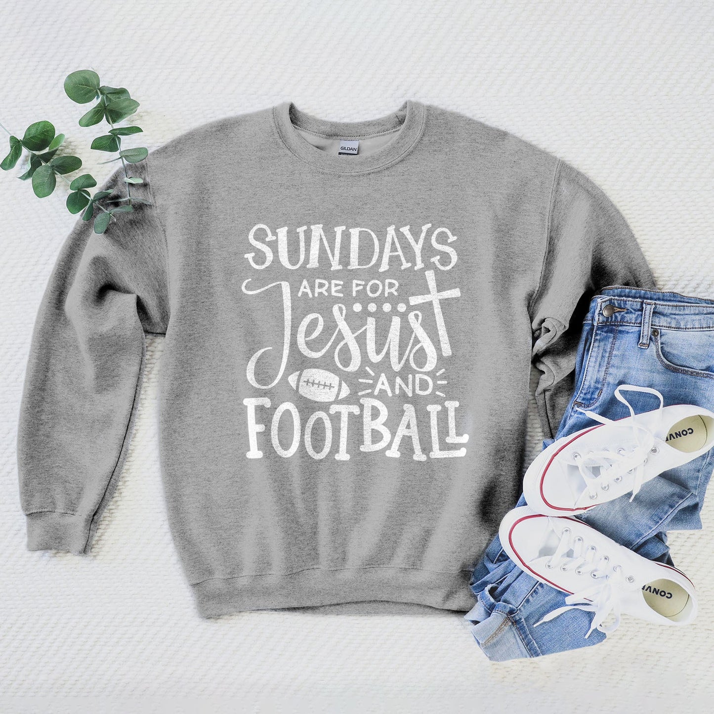 Football And Jesus Sweatshirt