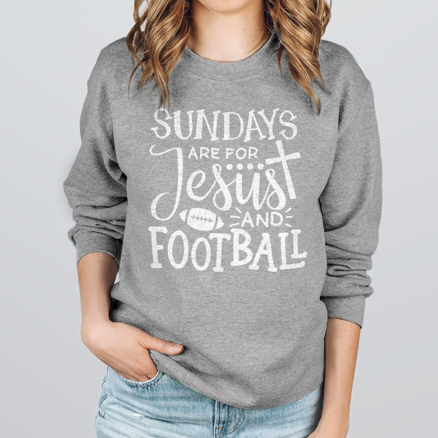 Football And Jesus Sweatshirt