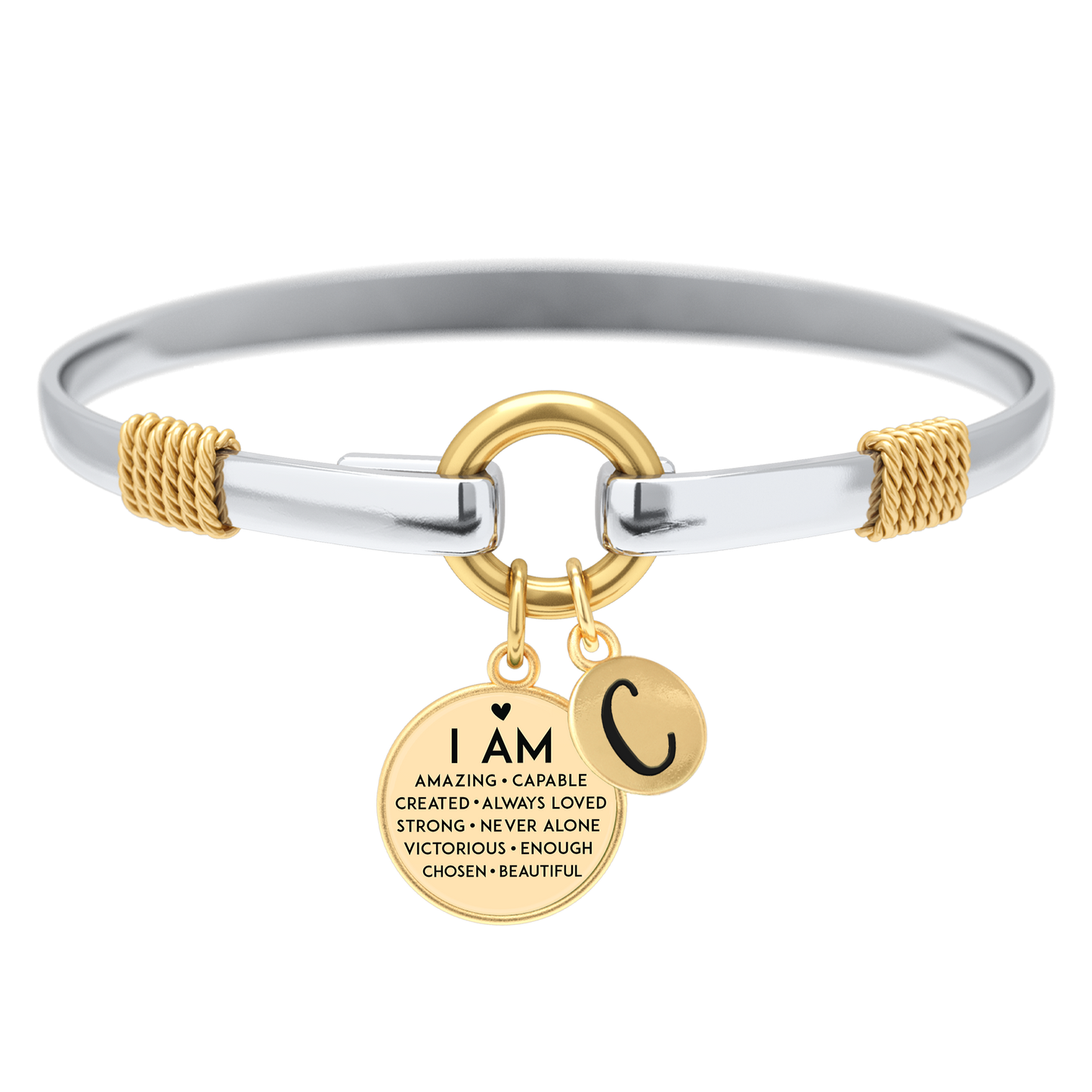 I Am Inspiration Two-Tone Bracelet